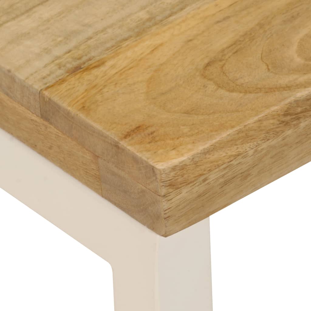 Table basse Bois de manguier solide et acier 100x50x35 cm