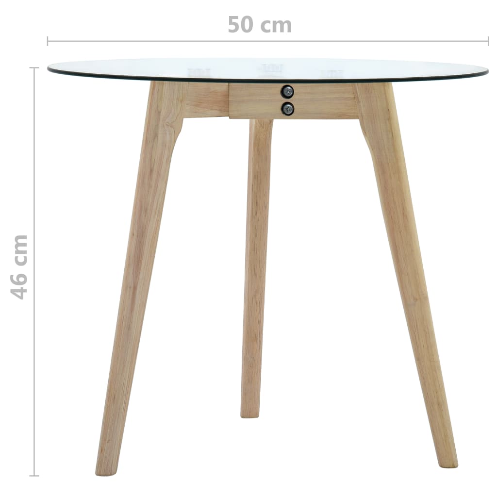 Ensemble de tables d'appoint 2 pcs bois de chêne Verre trempé