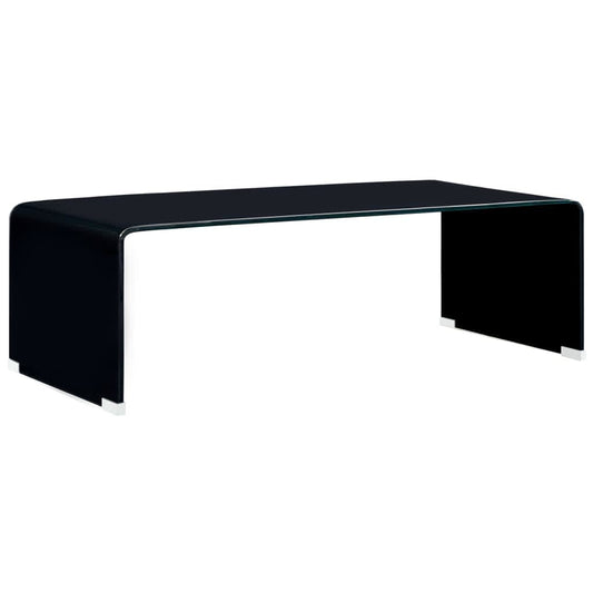 Table basse Noir Verre trempé noir 98 x 45 x 31 cm