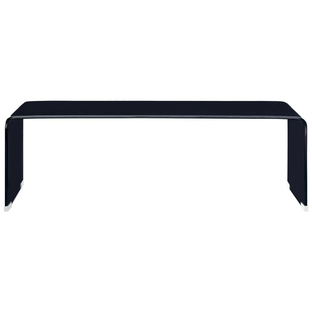 Table basse Noir Verre trempé noir 98 x 45 x 31 cm