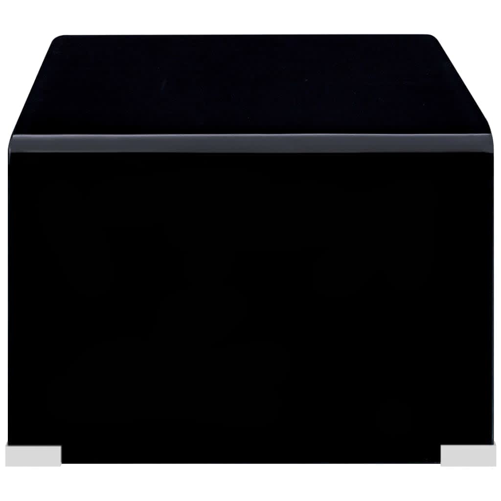 Table basse Noir Verre trempé noir 98 x 45 x 31 cm