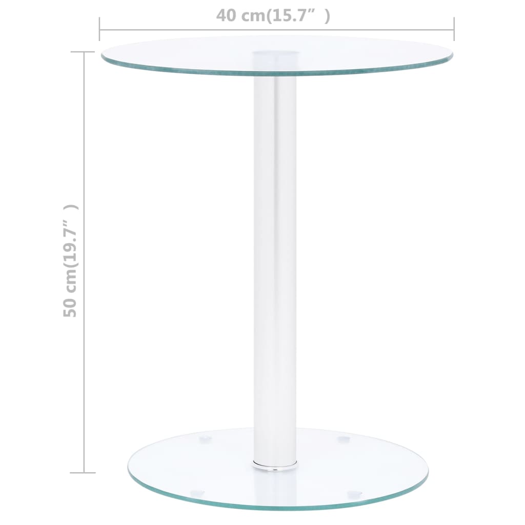 Table d'appoint Transparent Verre trempé  40 cm