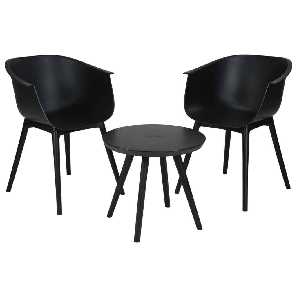 Ensemble de meubles de patio 3 pcs noir