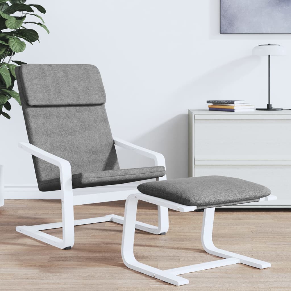 Chaise de relaxation Gris foncé Tissu