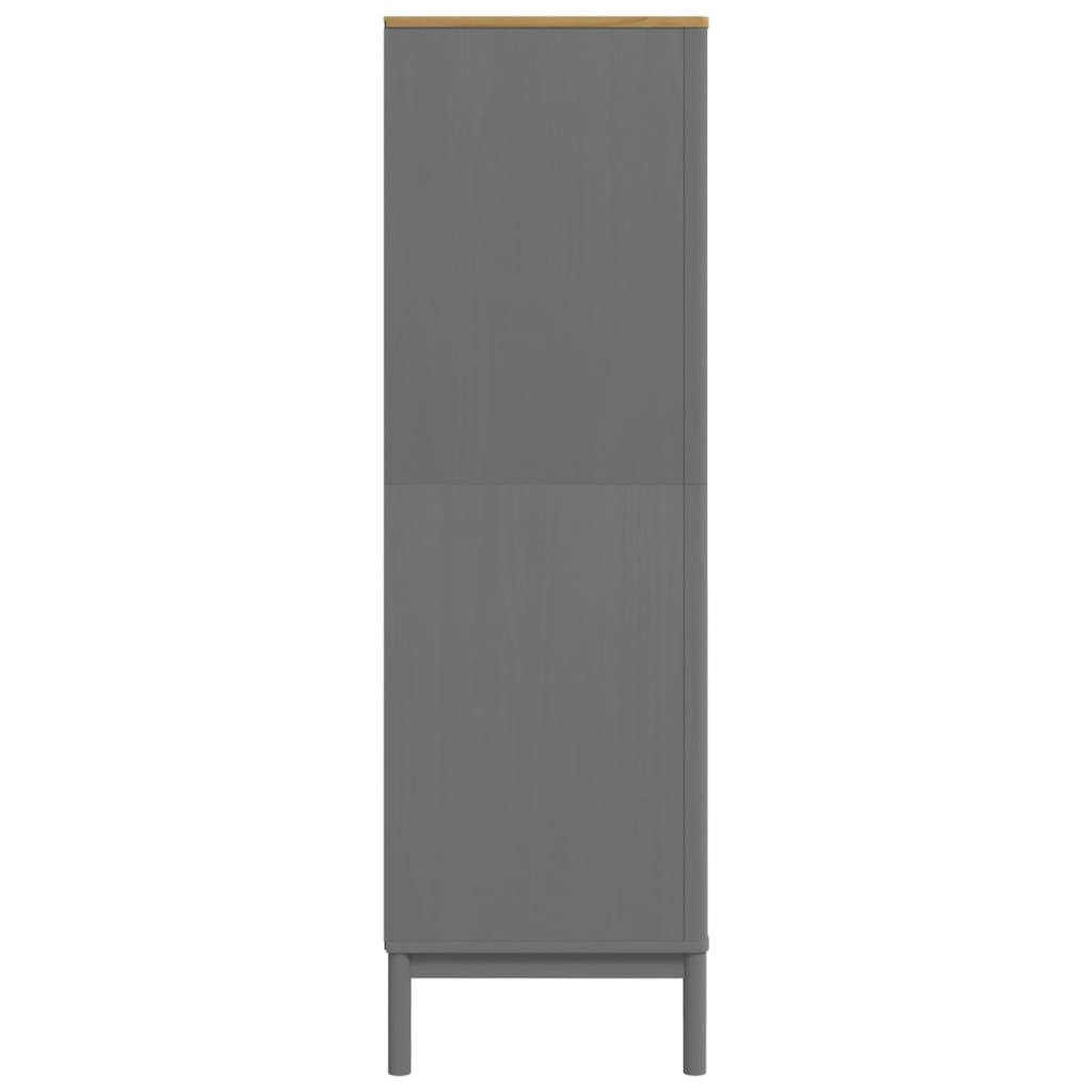 Garde-robe FLORO gris 77x53x171 cm bois massif de pin