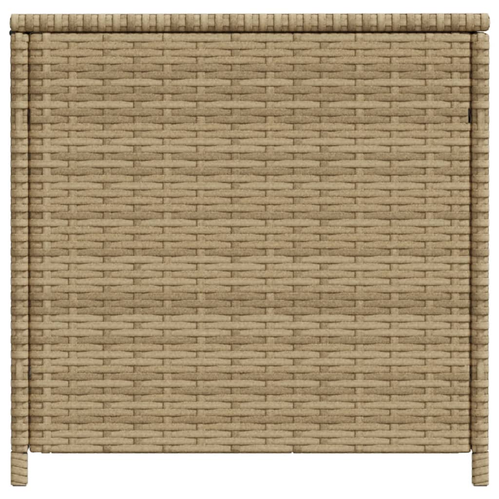 Boîte de rangement de jardin mélange beige 469L résine tressée