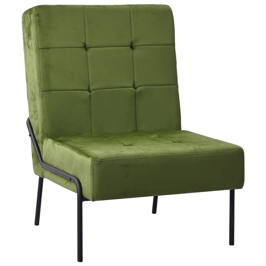 Chaise de relaxation Velours Vert clair 65x79x87 cm