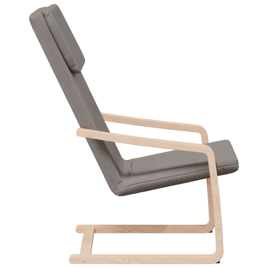 Chaise de relaxation tissu Taupe