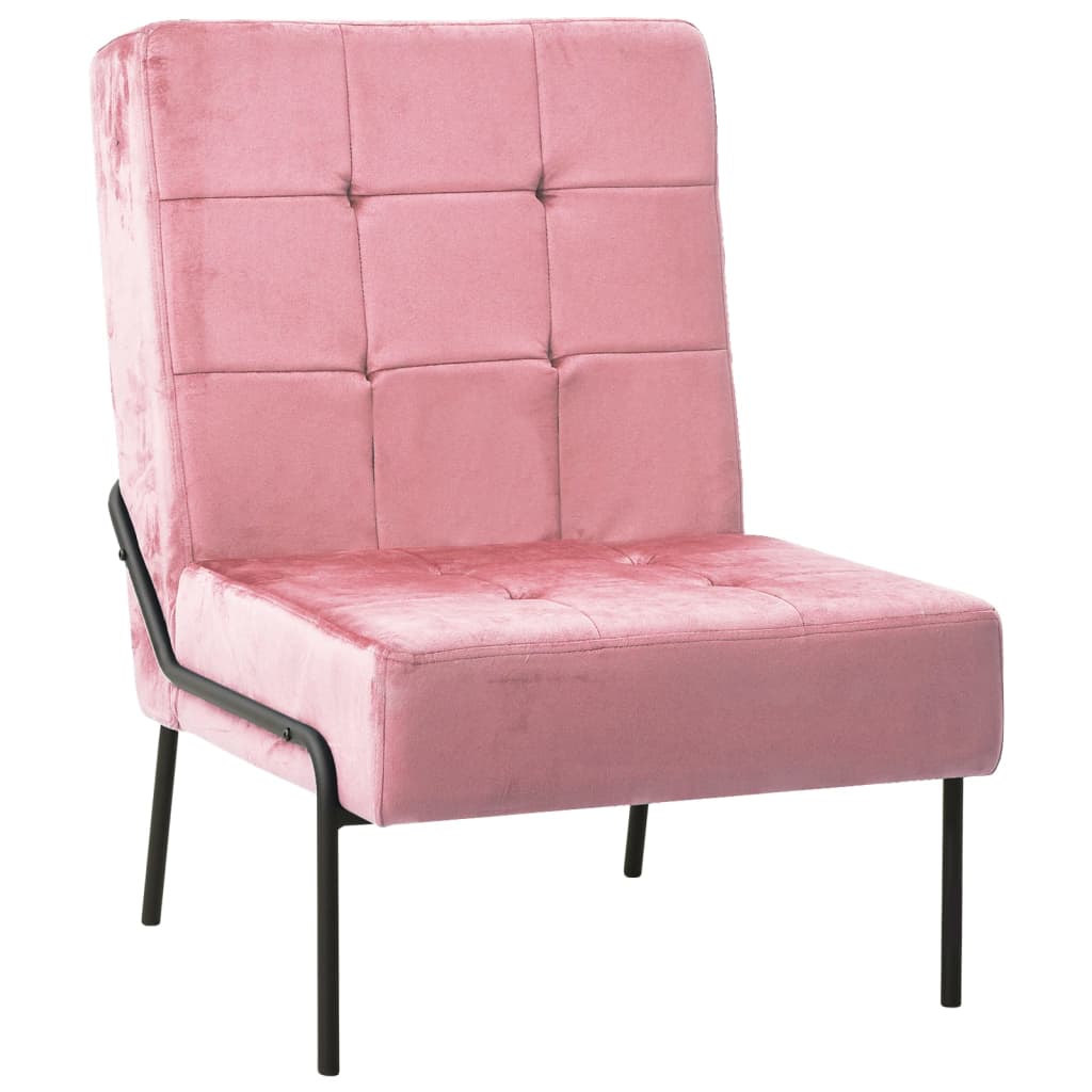 Chaise de relaxation velours Rose 65x79x87 cm