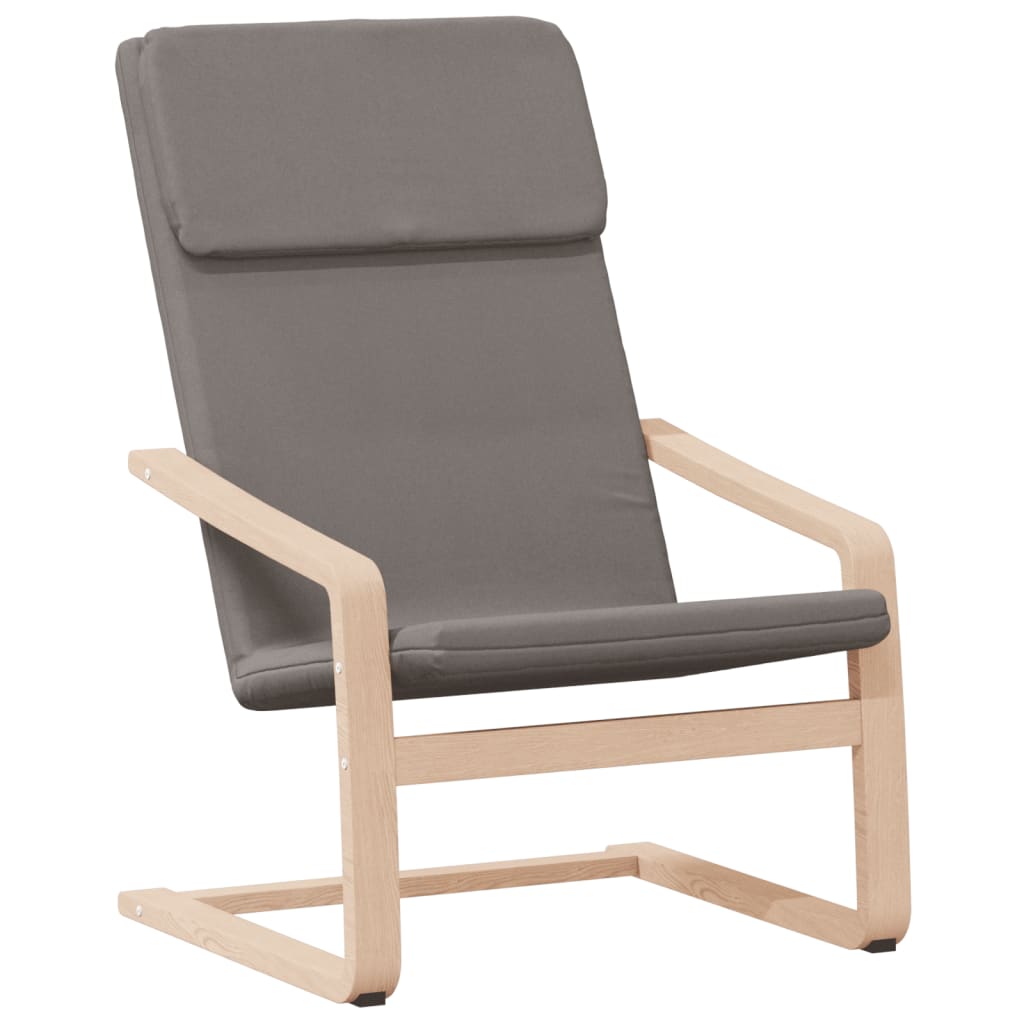 Chaise de relaxation tissu Taupe