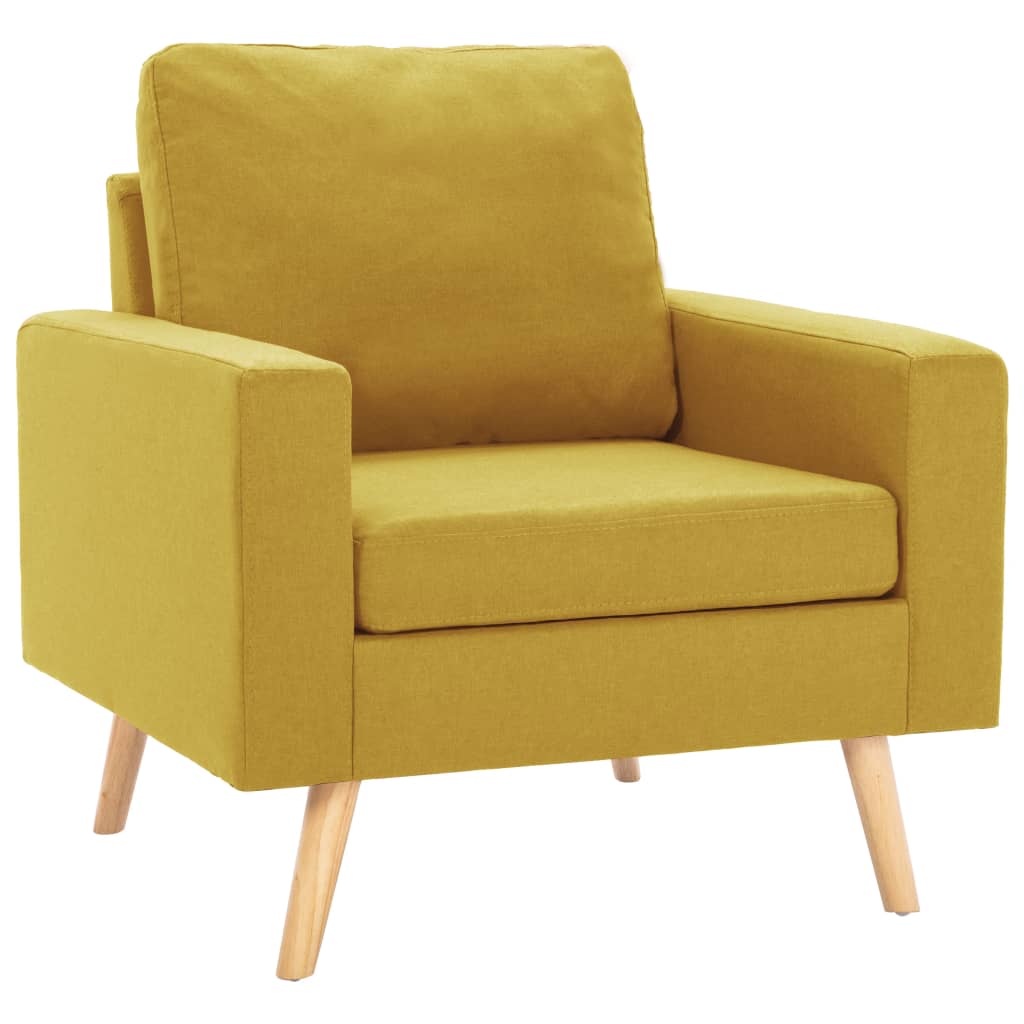 Yellow Fabric Armchair