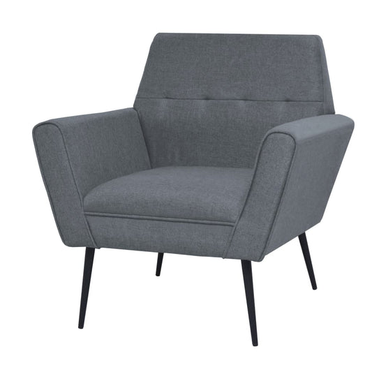 Armchair Light gray Steel and fabric