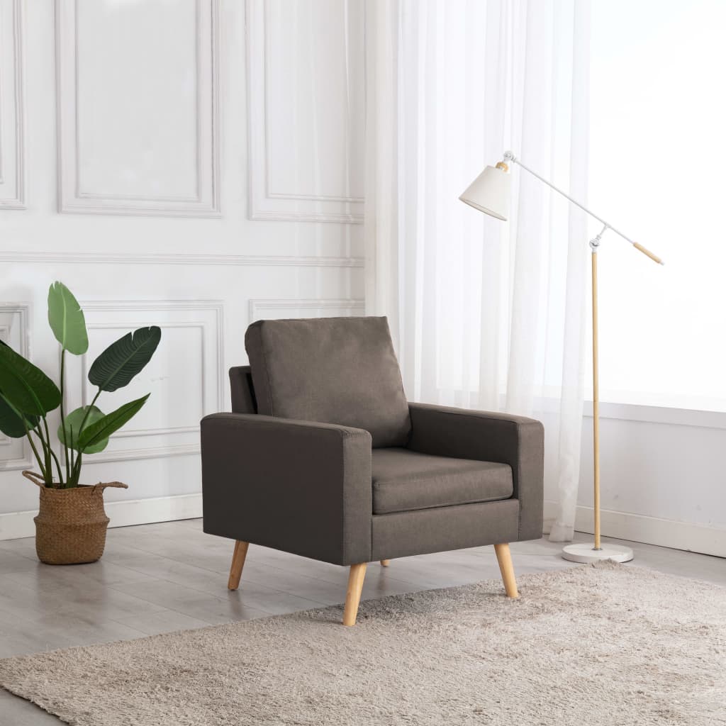 Taupe Fabric Armchair