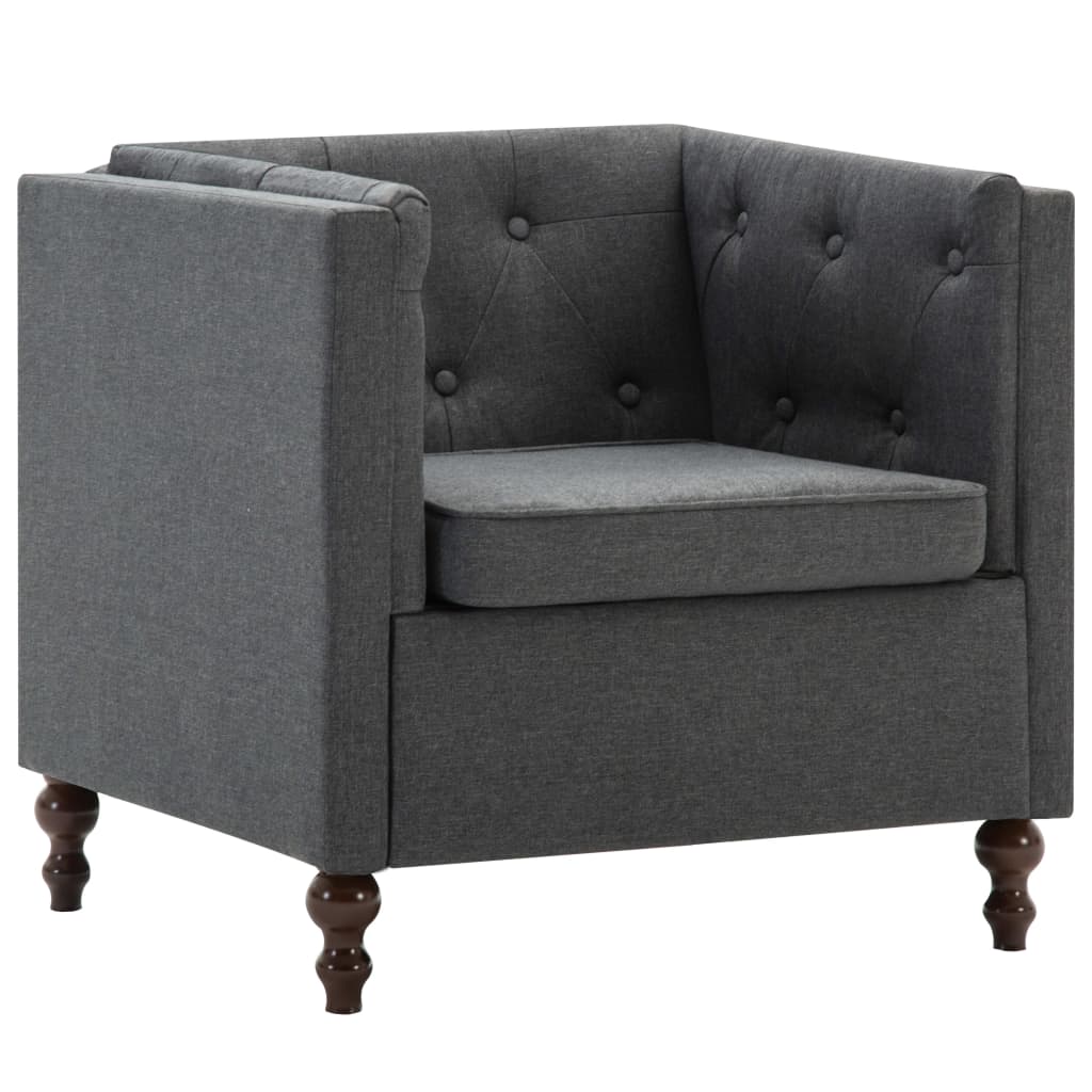 Fauteuil en Tissu Gris foncé