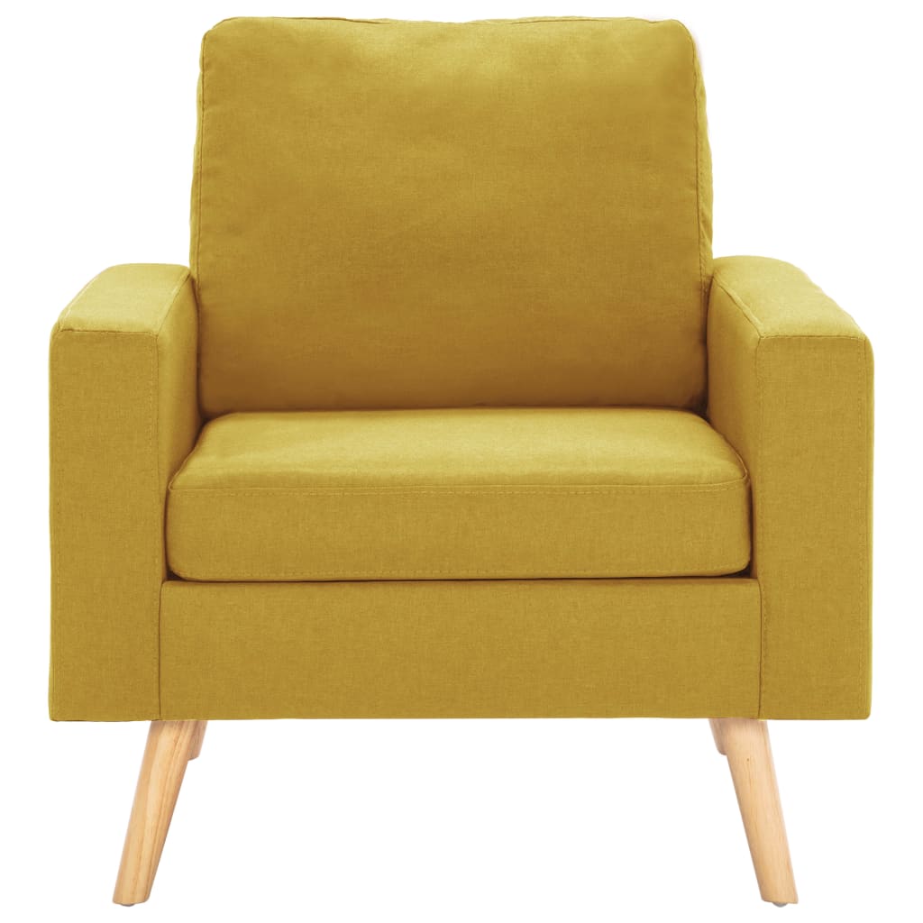 Yellow Fabric Armchair