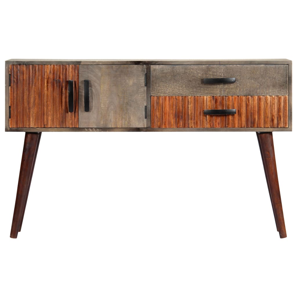 Table console Gris bois et de manguier brut 120x35x75 cm