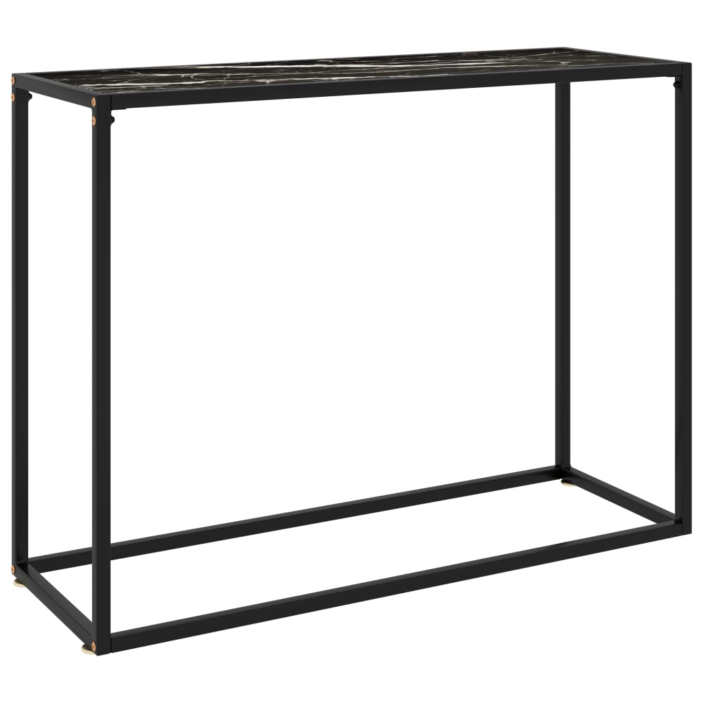 Konsolentisch Schwarz 100x35x75 cm Gehärtetes Glas