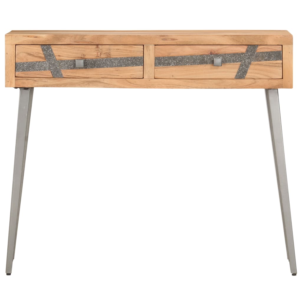 Table console bois d'acacia massif 90 x 30 x 75 cm