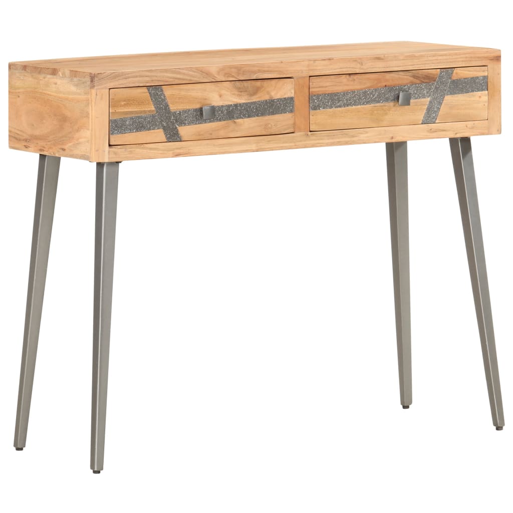 Table console bois d'acacia massif 90 x 30 x 75 cm