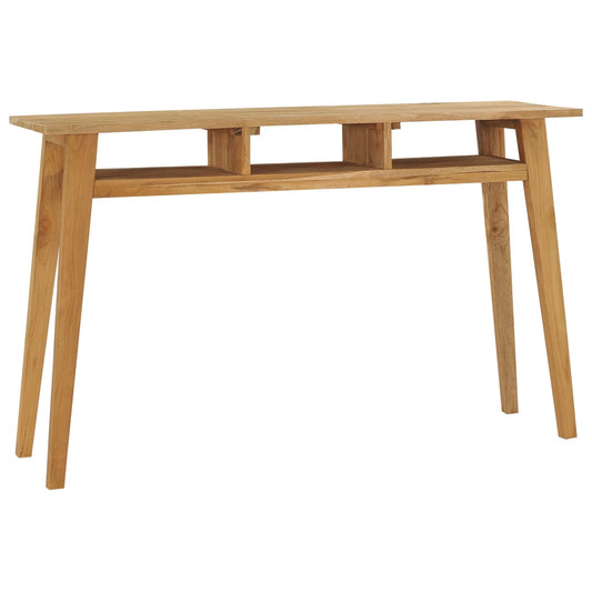 Table console bois de teck massif 120x35x75 cm