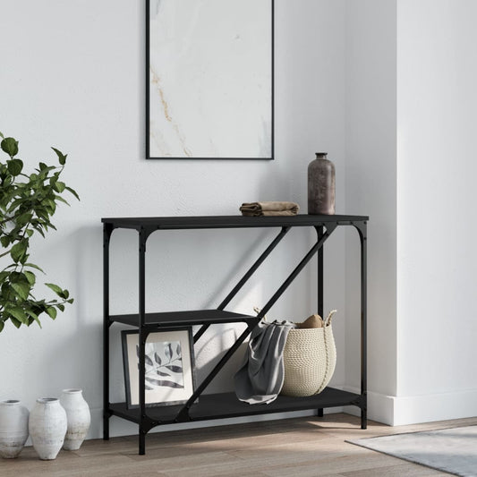 Table console noir 88,5x30x75 cm