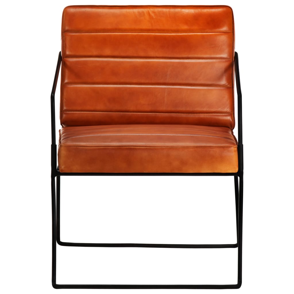 Armchair Red brown Genuine leather